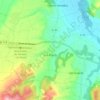 Mapa topográfico Les Pujols, altitude, relevo