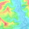 Mapa topográfico Coombes, altitude, relevo