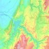 Mapa topográfico Girón, altitude, relevo