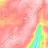 Mapa topográfico Águas Boas, altitude, relevo