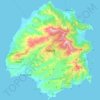 Mapa topográfico Thasos, altitude, relevo
