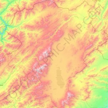 Mapa topográfico ناور, altitude, relevo