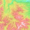Mapa topográfico Comanche Peak Wilderness Area, altitude, relevo