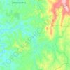 Mapa topográfico Taquaraçu de Minas, altitude, relevo