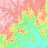 Mapa topográfico Caatiba, altitude, relevo