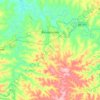 Mapa topográfico Bandeirantes, altitude, relevo
