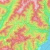 Mapa topográfico Ledro, altitude, relevo