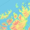Mapa topográfico Hammerfest, altitude, relevo