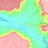 Mapa topográfico Cogeces de Íscar, altitude, relevo