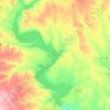 Mapa topográfico Lake Whitney, altitude, relevo