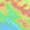 Mapa topográfico Massa-Carrara, altitude, relevo