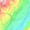 Mapa topográfico Cabanillas del Campo, altitude, relevo