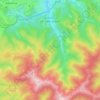 Mapa topográfico Santa Cruz del Valle Urbión, altitude, relevo