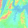 Mapa topográfico São Roque do Paraguaçu, altitude, relevo