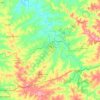 Mapa topográfico Uraí, altitude, relevo