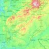 Mapa topográfico Rio Zêzere, altitude, relevo