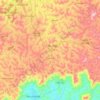 Mapa topográfico Coimbra, altitude, relevo