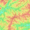 Mapa topográfico Atlanta, altitude, relevo