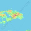 Mapa topográfico Isla de Waigeo, altitude, relevo