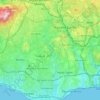 Mapa topográfico Ribeira da Laje, altitude, relevo