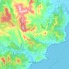 Mapa topográfico Sainte-Maxime, altitude, relevo