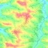 Mapa topográfico Francescas, altitude, relevo