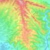 Mapa topográfico Ujué/Uxue, altitude, relevo