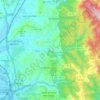 Mapa topográfico Eiras e São Paulo de Frades, altitude, relevo