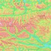 Mapa topográfico Hohe Tauern, altitude, relevo