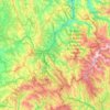 Mapa topográfico Os Ancares, altitude, relevo