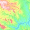 Mapa topográfico Quirinópolis, altitude, relevo