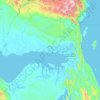 Mapa topográfico Teluk Bintuni, altitude, relevo
