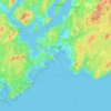 Mapa topográfico Saint John, altitude, relevo