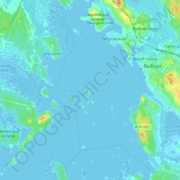 Mapa topográfico Центральный микрорайон, altitude, relevo