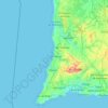 Mapa topográfico Parque Natural do Sudoeste Alentejano e Costa Vicentina, altitude, relevo