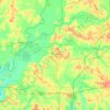 Mapa topográfico Gibson County, altitude, relevo