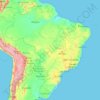 Mapa topográfico Brasil, altitude, relevo