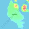 Mapa topográfico Foley Island, altitude, relevo