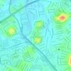 Mapa topográfico Honório Gurgel, altitude, relevo