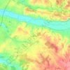Mapa topográfico Biscainho, altitude, relevo