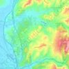 Mapa topográfico Eiras, altitude, relevo