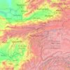 Mapa topográfico Tajiquistão, altitude, relevo