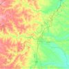 Mapa topográfico Greensville County, altitude, relevo