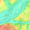 Mapa topográfico Candé-sur-Beuvron, altitude, relevo