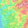 Mapa topográfico Braga, altitude, relevo