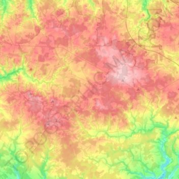 Mapa topográfico Путчинский сельский Совет, altitude, relevo