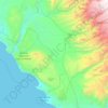 Mapa topográfico Nasca, altitude, relevo