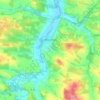 Mapa topográfico Mouchan, altitude, relevo