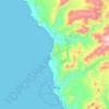 Mapa topográfico Culebras, altitude, relevo