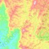 Mapa topográfico Caiana, altitude, relevo